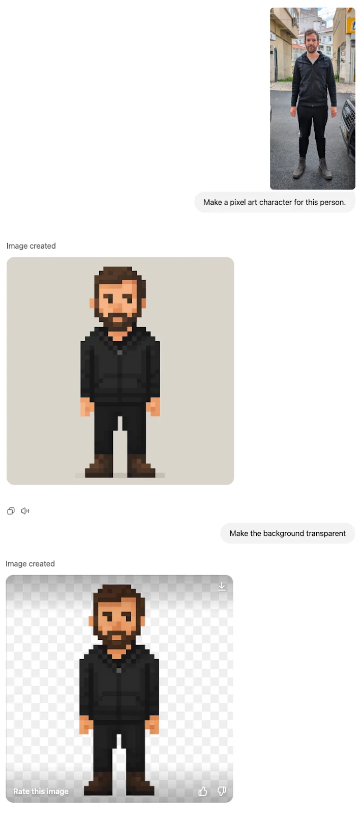 Logo su sfondo trasparente creato con ChatGPT per un profilo social