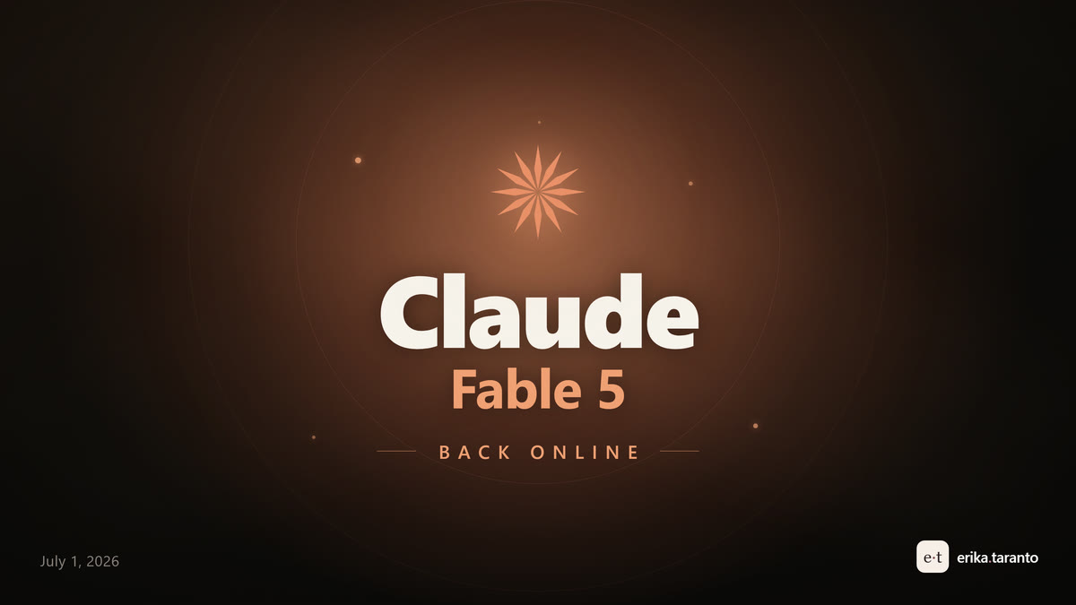 Claude Fable 5 torna (dopo che l'avevano spento)
