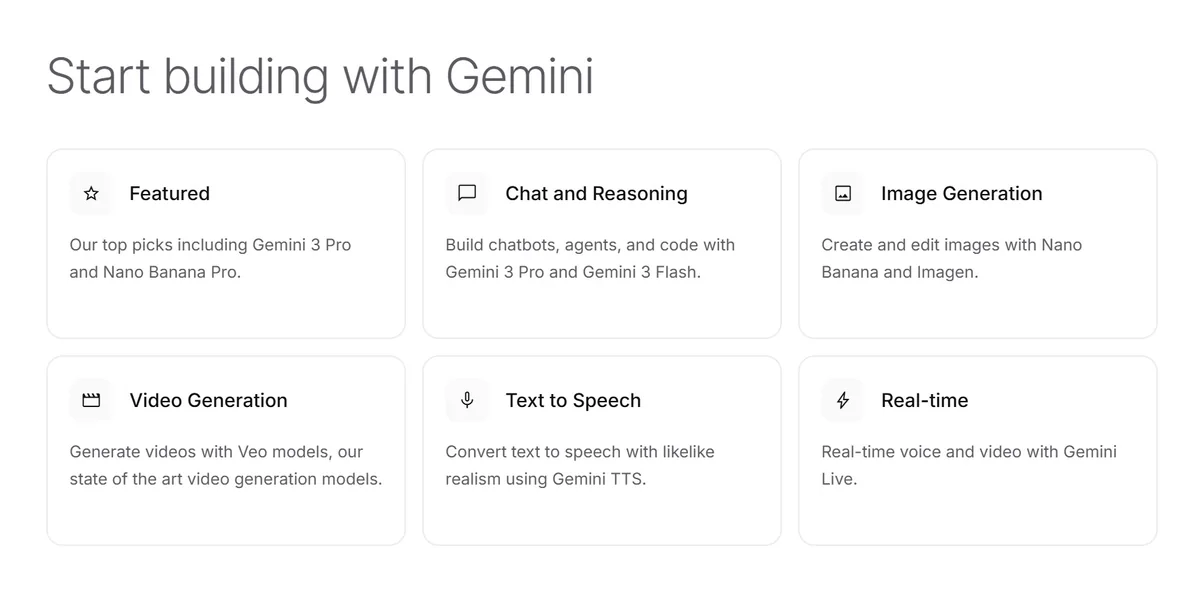 Google AI Studio con i modelli image disponibili oggi per gli sviluppatori
