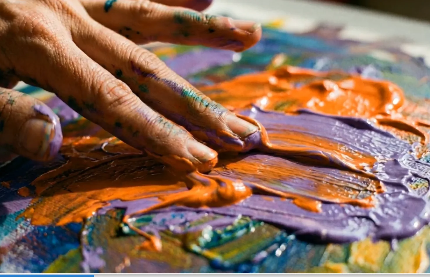 Mescola i colori al tatto